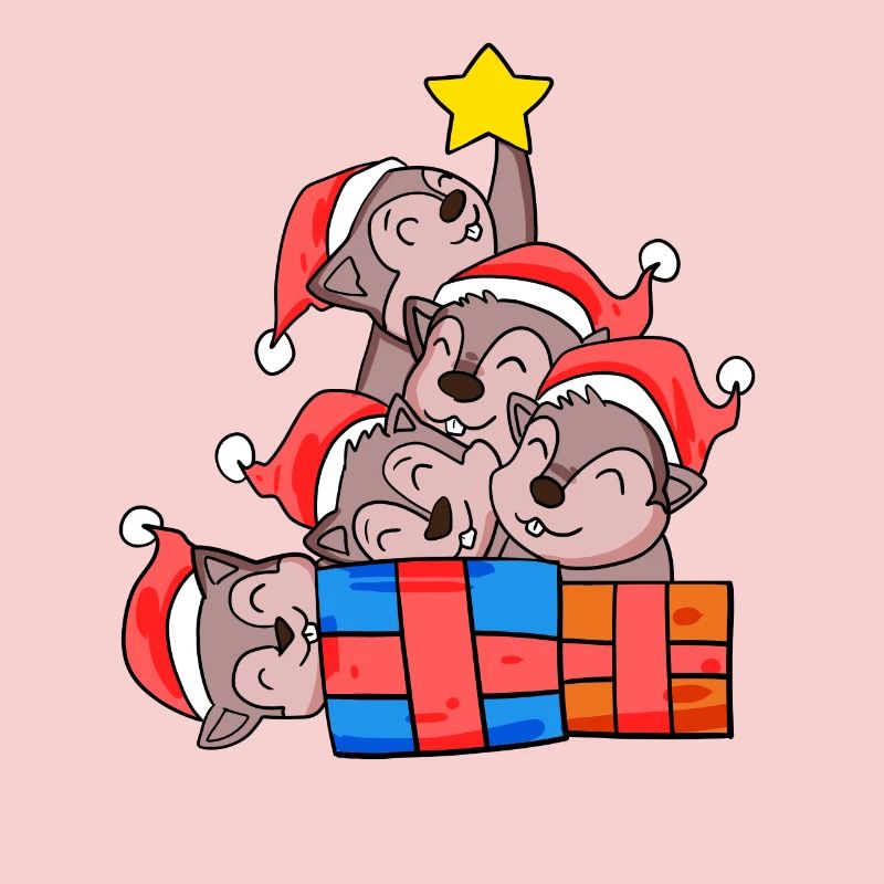 Christmas Christmas Tree Squirrel