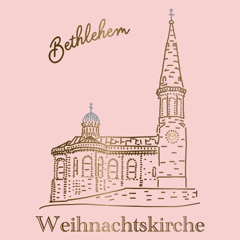 Weihnachtskirche Bethlehem, handgezeichnet