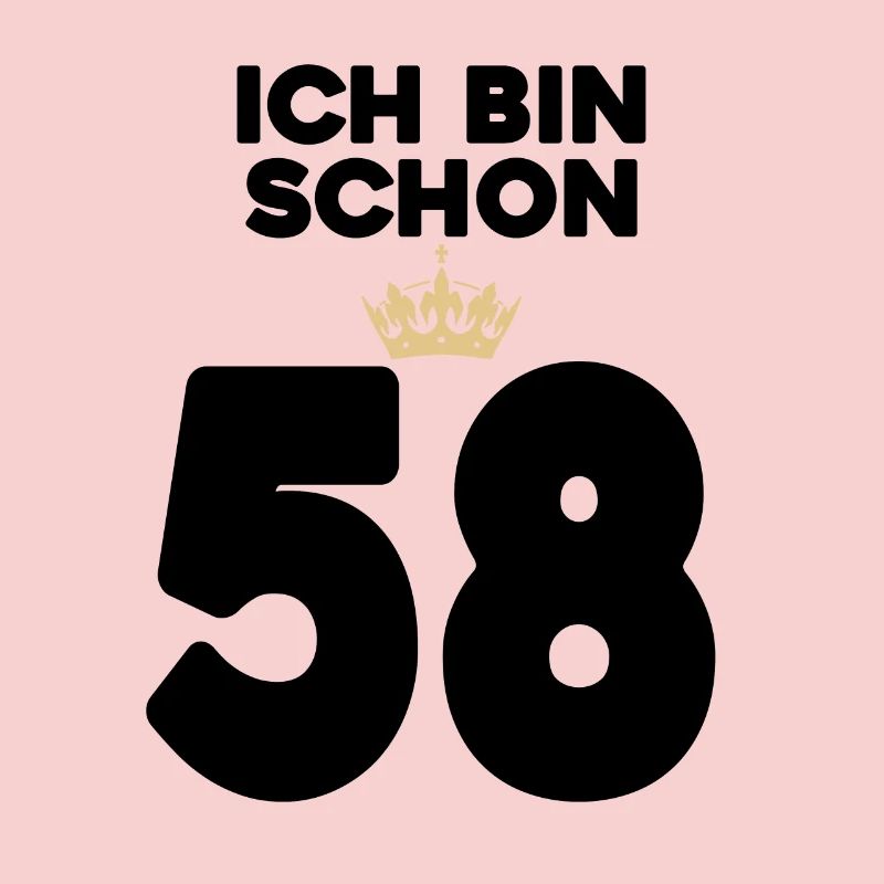 58. Geburtstag Geschenk - 58 Jahre mit Krone
