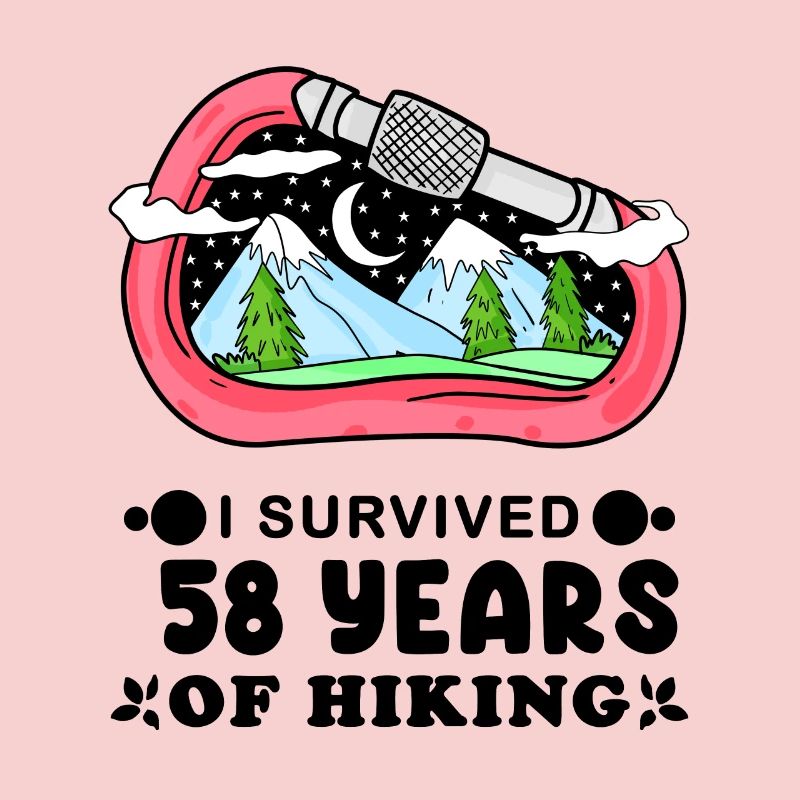 Mountain Wanderer 58th Birthday 58 years old Gift