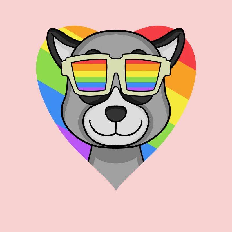 Rainbow - Lemur with glasses