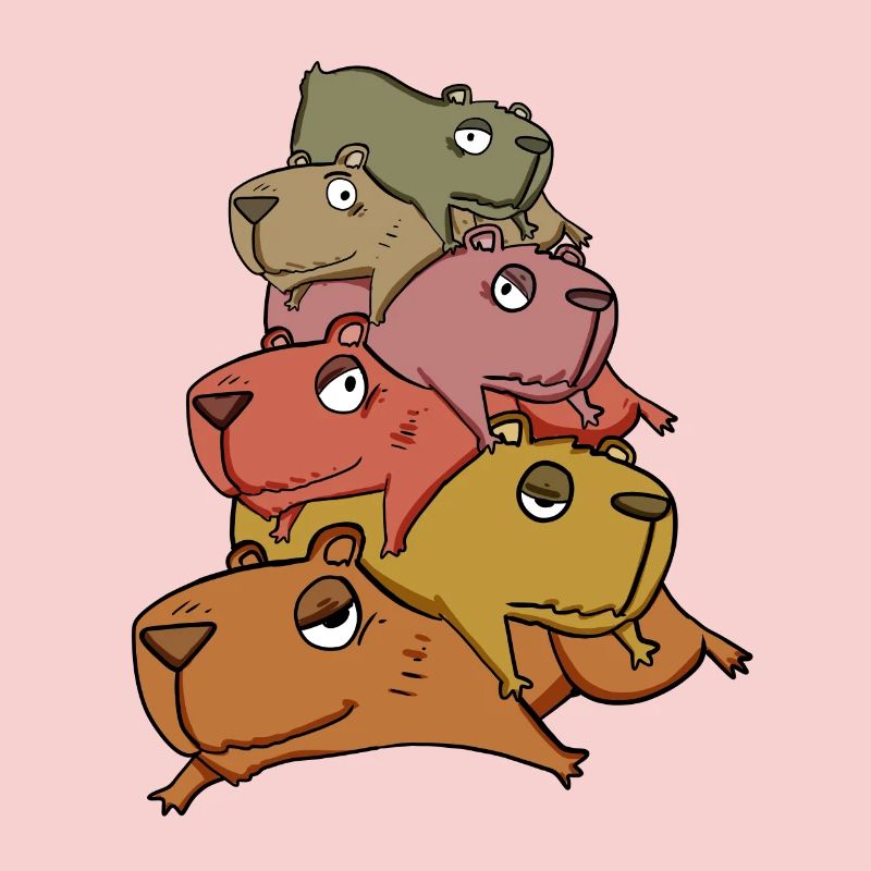 Capybara pile capybara