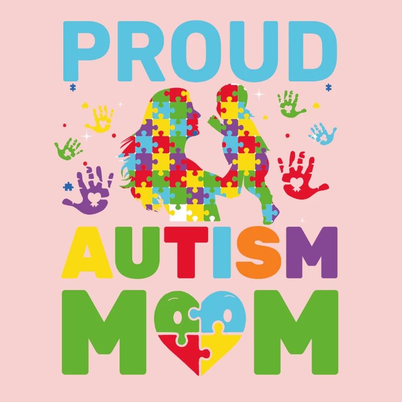 Stolze Autismus-Mutter-Bewusstseinsmutter