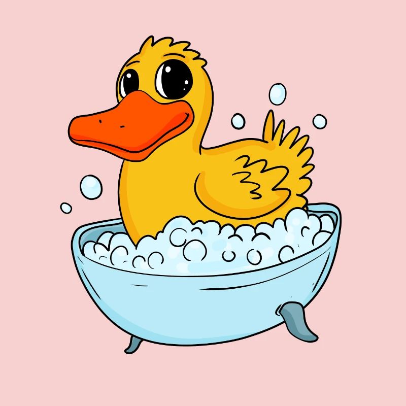 Duck bathing duck bathing
