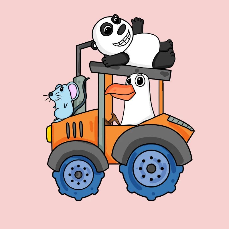 Tractor Tractor Cute Animals