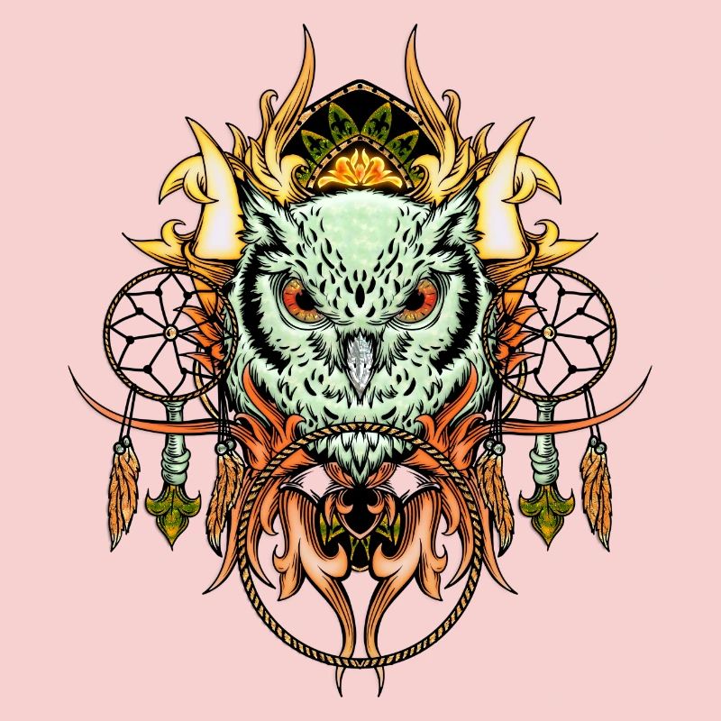 Elegante Eule mit Traumfänger