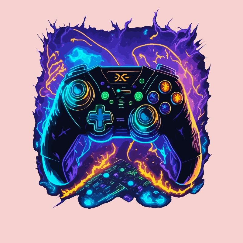 Powerful Gaming Controller Art