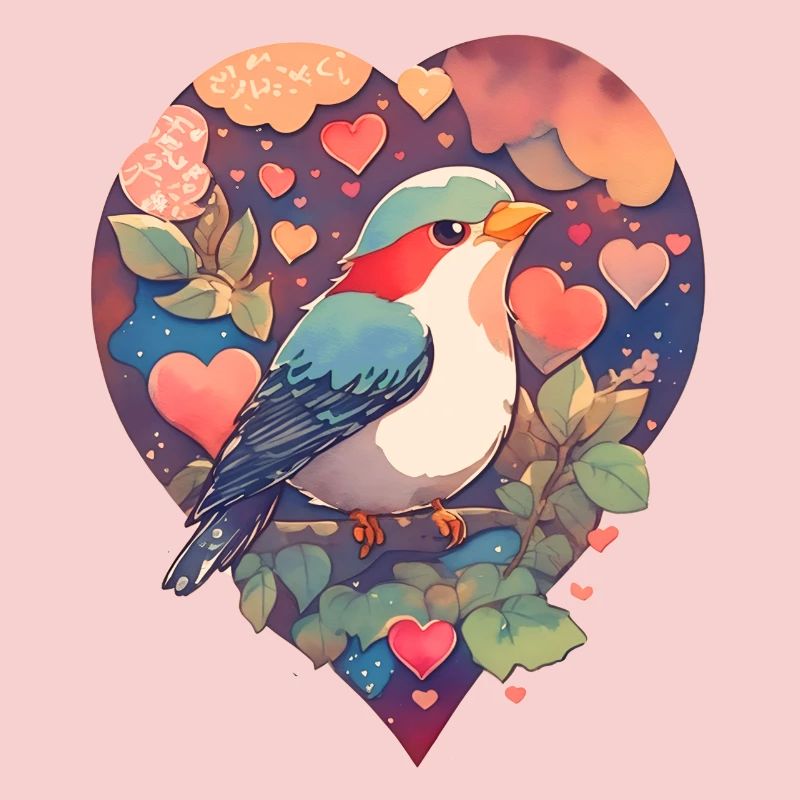 Bird with a heart