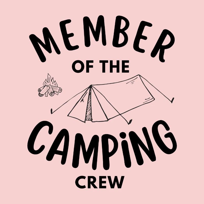 Membre de l’équipe de camping drôle