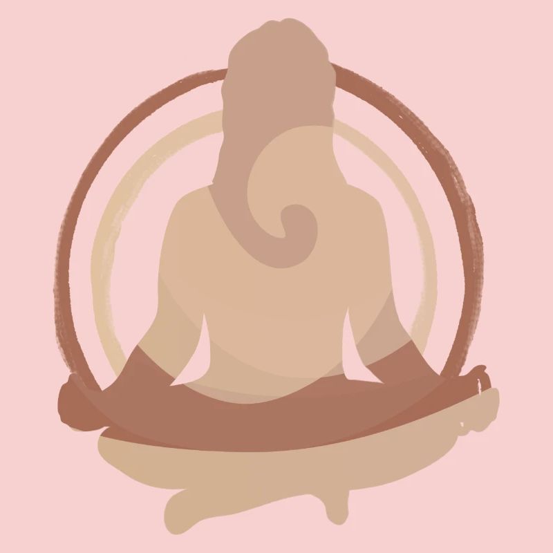 Conception de silhouettes de méditation Boho Yoga