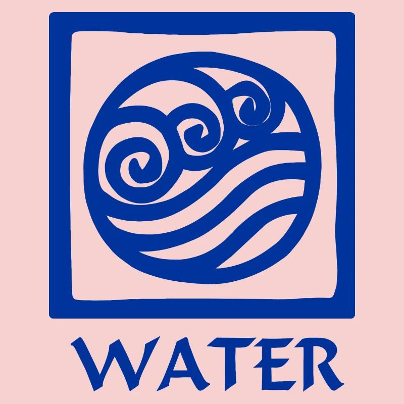 Symbole de l’eau avec texte eau