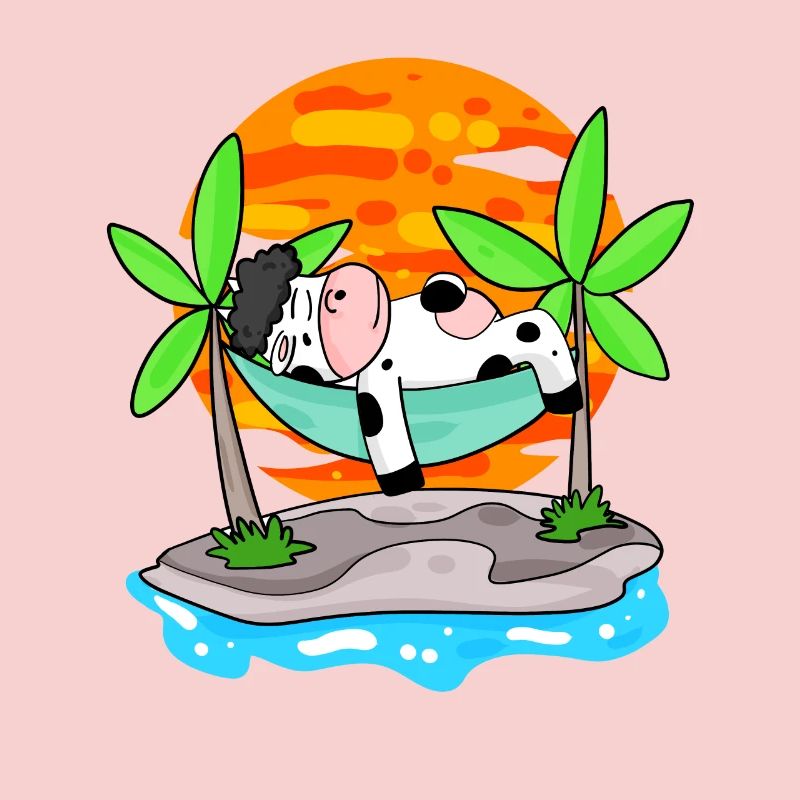 Vache sur la plage