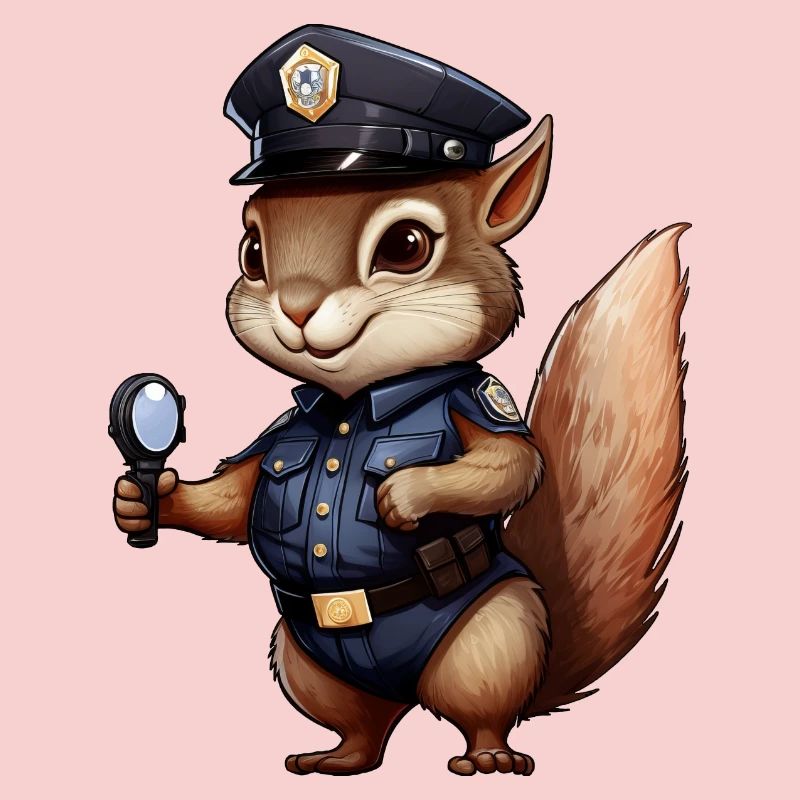 Squirrel Policewoman