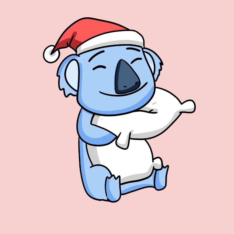 Koala Niedlich Müde Weihnachten