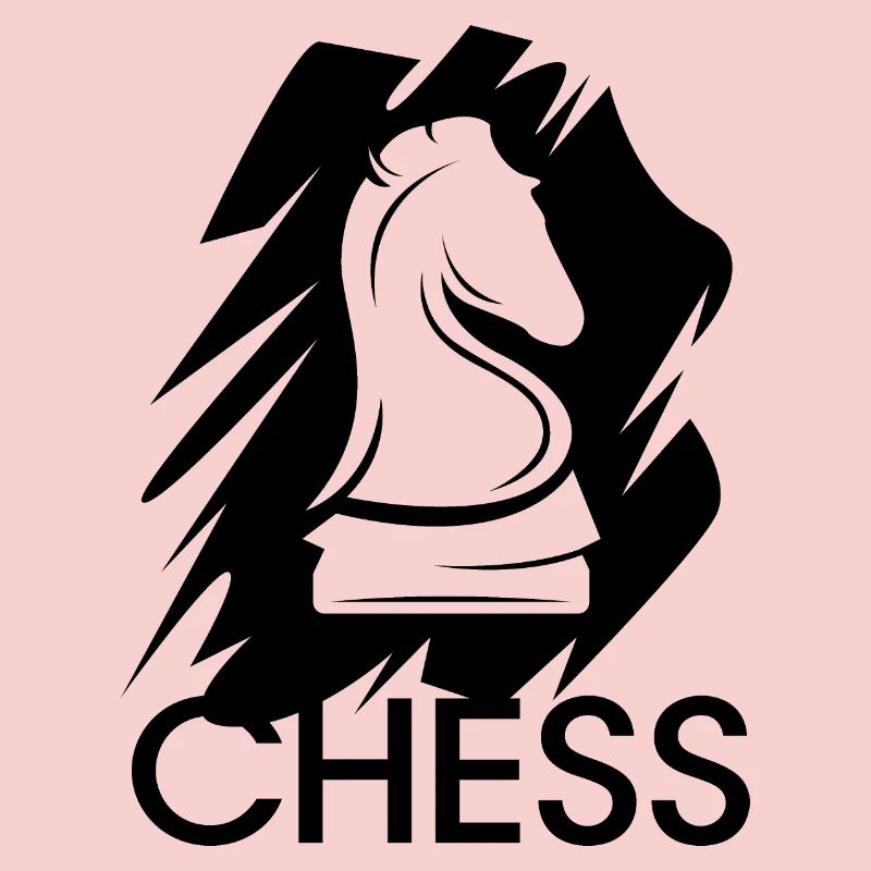 icône de cheval d’échecs logo icône de coup de pinceau d’échecs