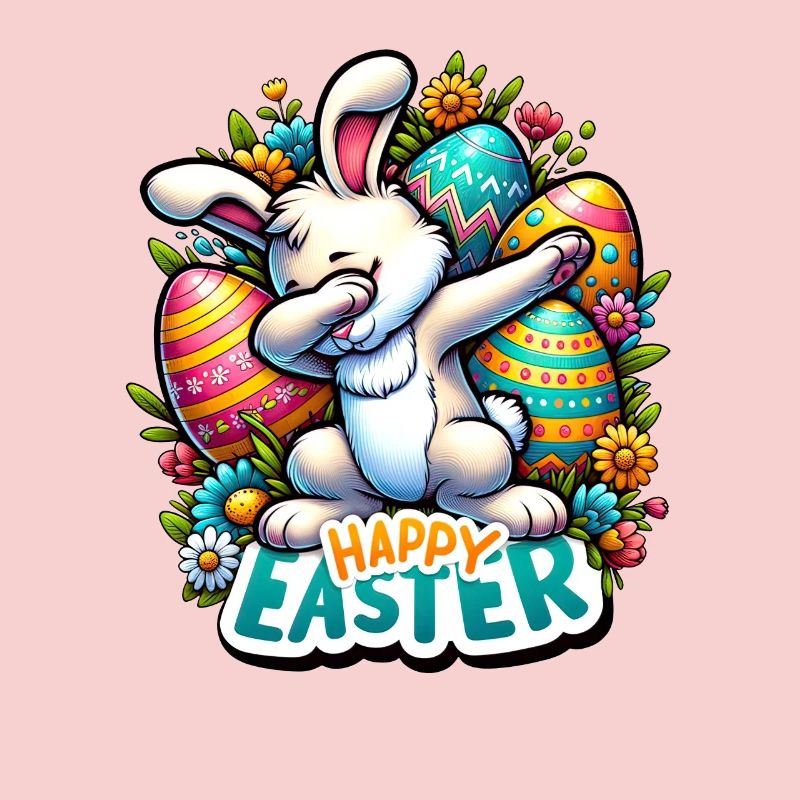 Happy Easter – Süßer Osterhase mit Dab Pose