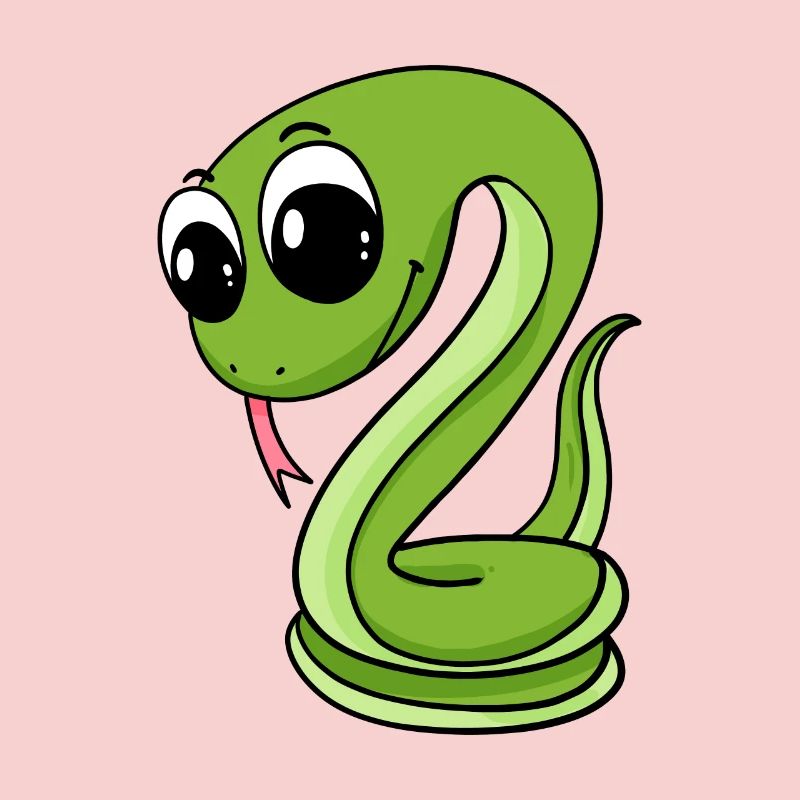Serpent vert mignon