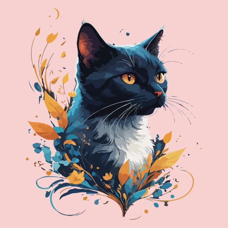 Chat coloré