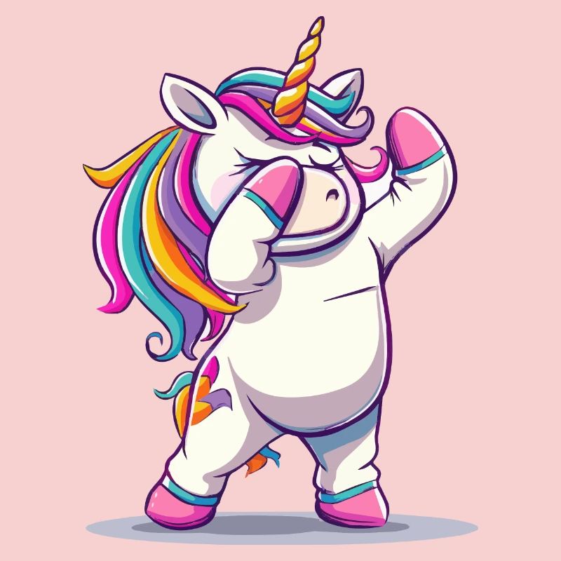 Regenbogen Dab Einhorn