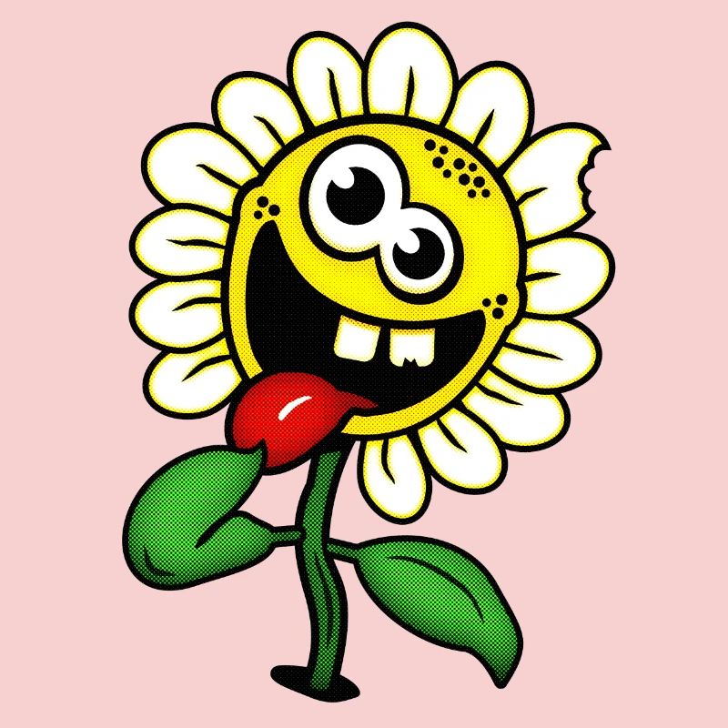 Drôle de fleur heureuse / fleur folle