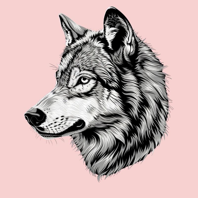 Loup Motif Loups Wolf Pack Gris Wolfhound Wolf