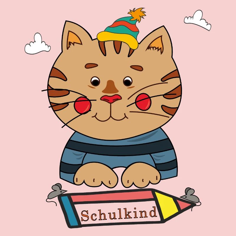 Schulkind Katze