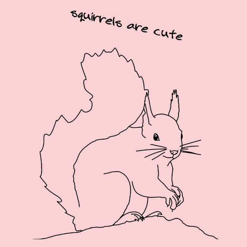 Eichhörnchen süß, lineart