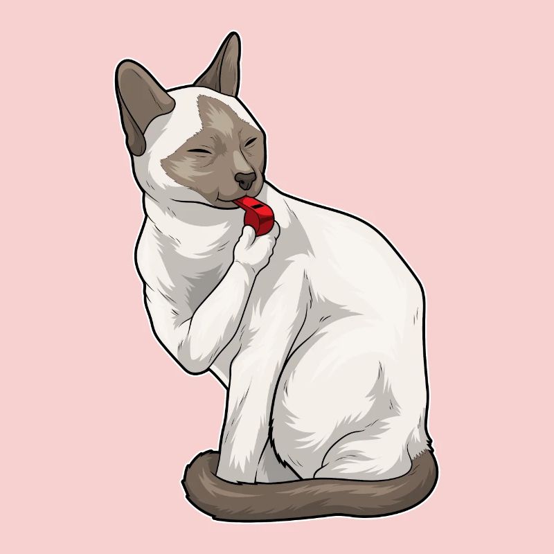 Siamese Cat Referee Whistle