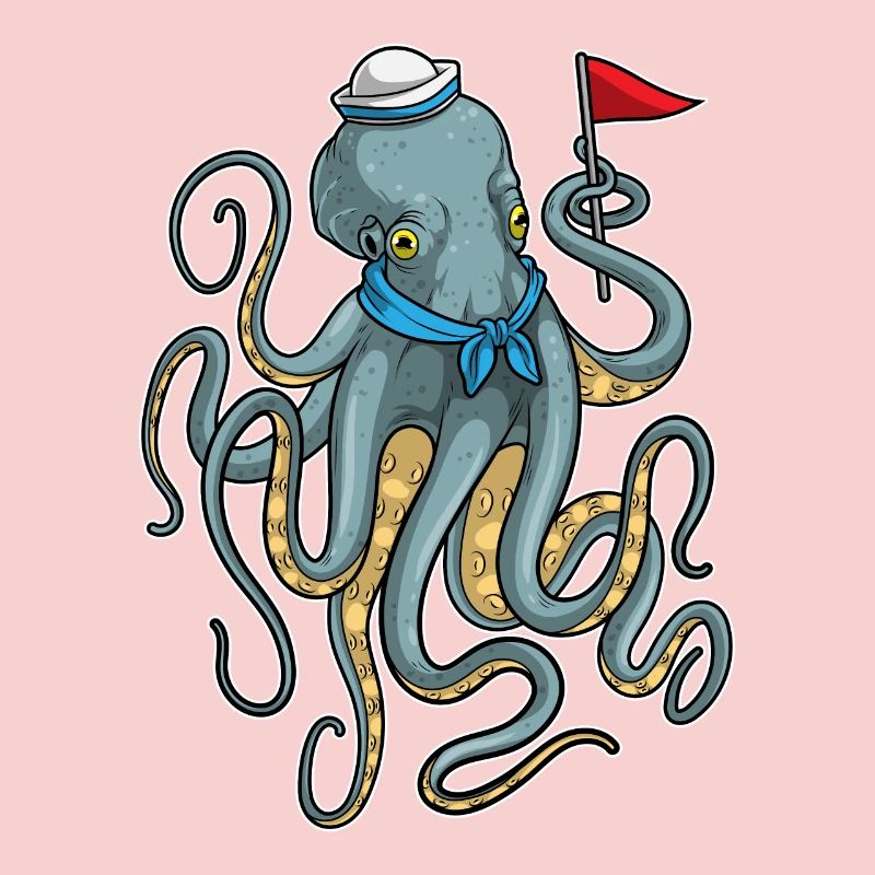 Drapeau marin pieuvre