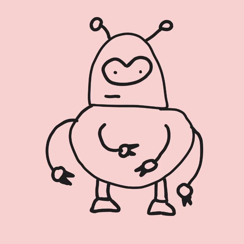 Dooddly Alien Robot Doodle