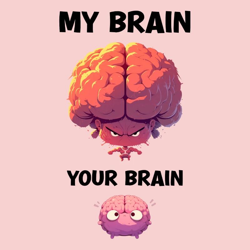 My Brain Your Brain Sarkasmus Cartoon Gehirn