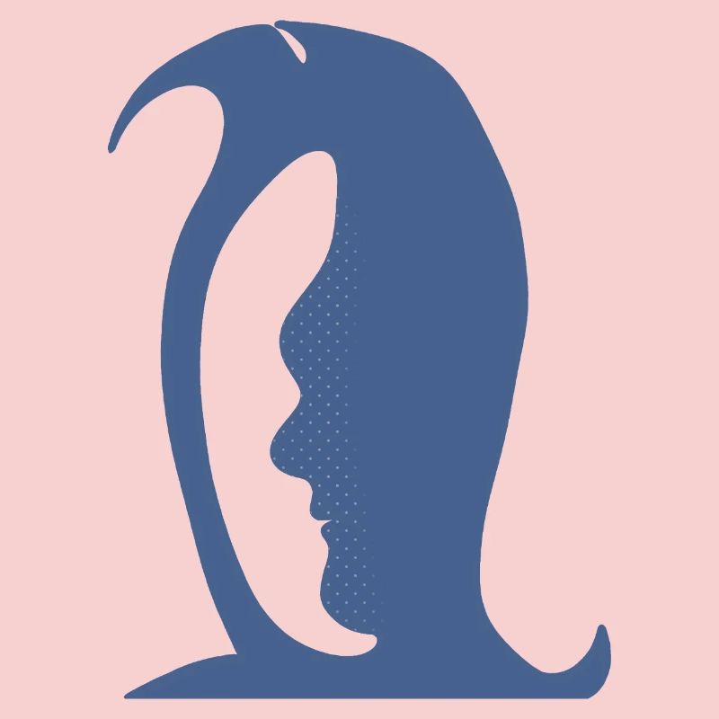 Ein Pinguin oder ein Gesicht in dieser lustigen optischen Täuschung