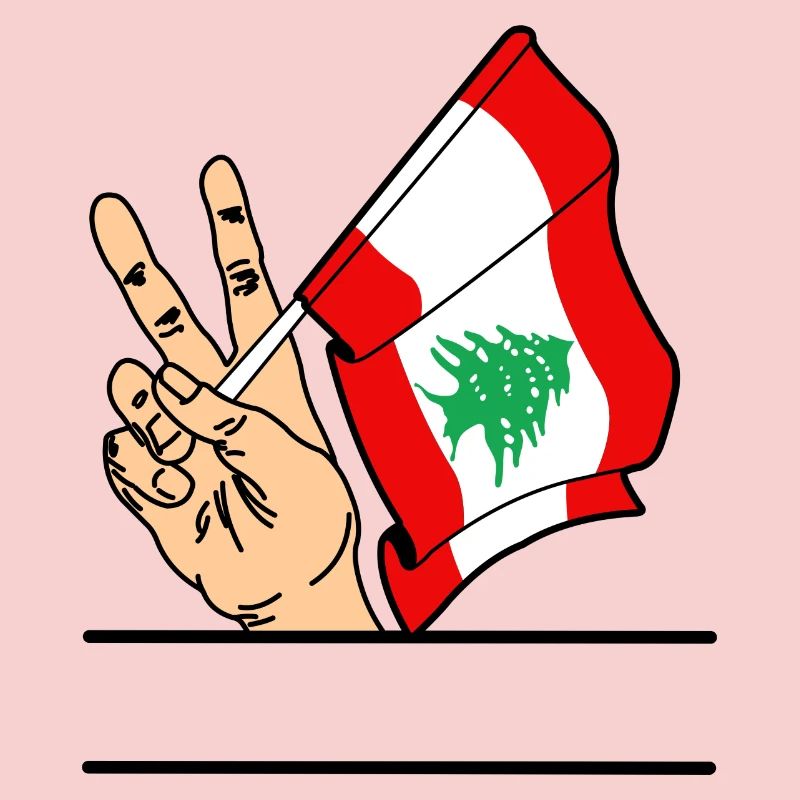 Flagge Libanon Friedenszeichen Textraum