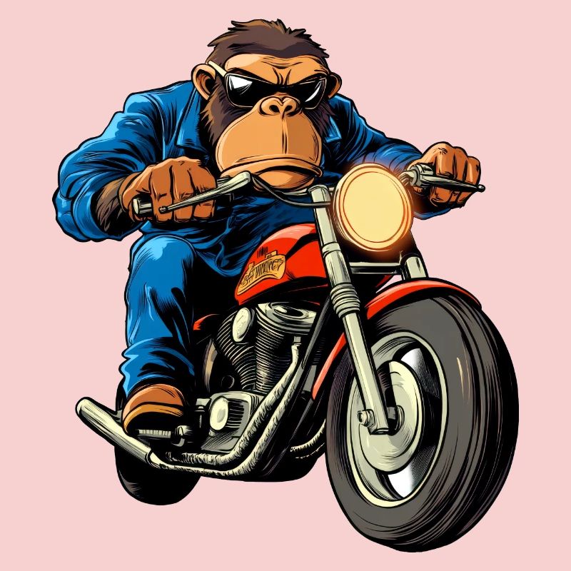 Motorcyclist Monkey