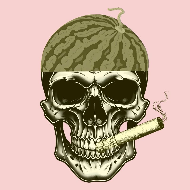 Watermelon Head Skull Styled
