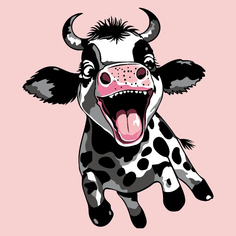 Springendes Kälbchen - Lustiges Kuh Kalb Design