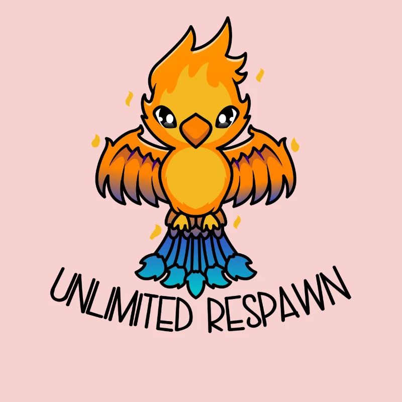 Réapparition illimitée – Dessin animé du Phénix mignon