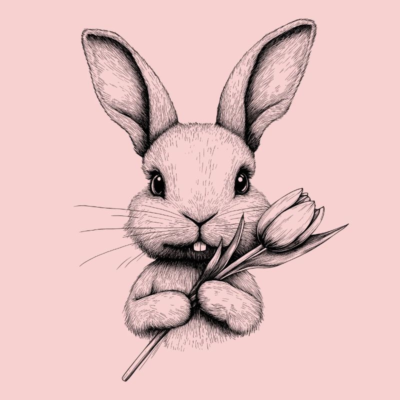 Fleur de lapin Lapin Cottagecore Pâques Printemps