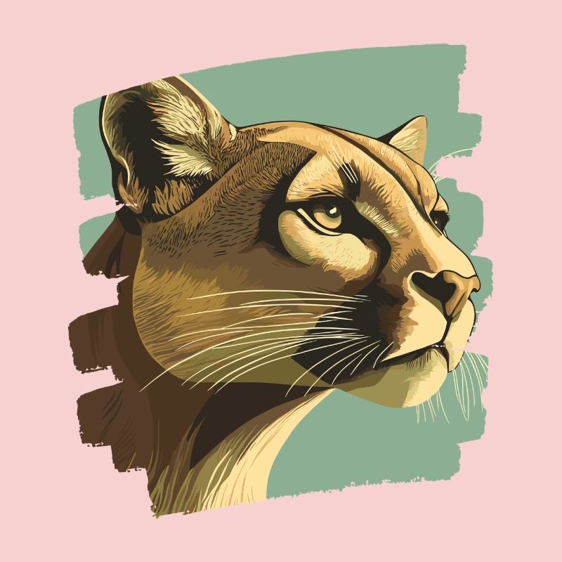 Lion from mountain Retro