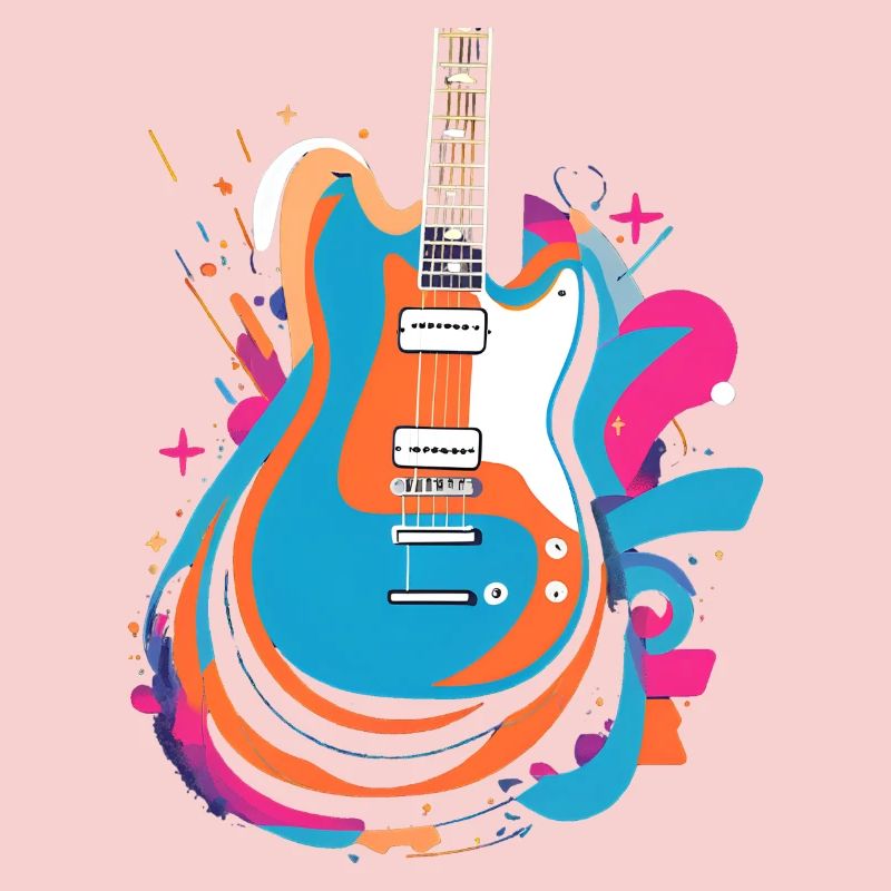 Bunte E-Gitarre