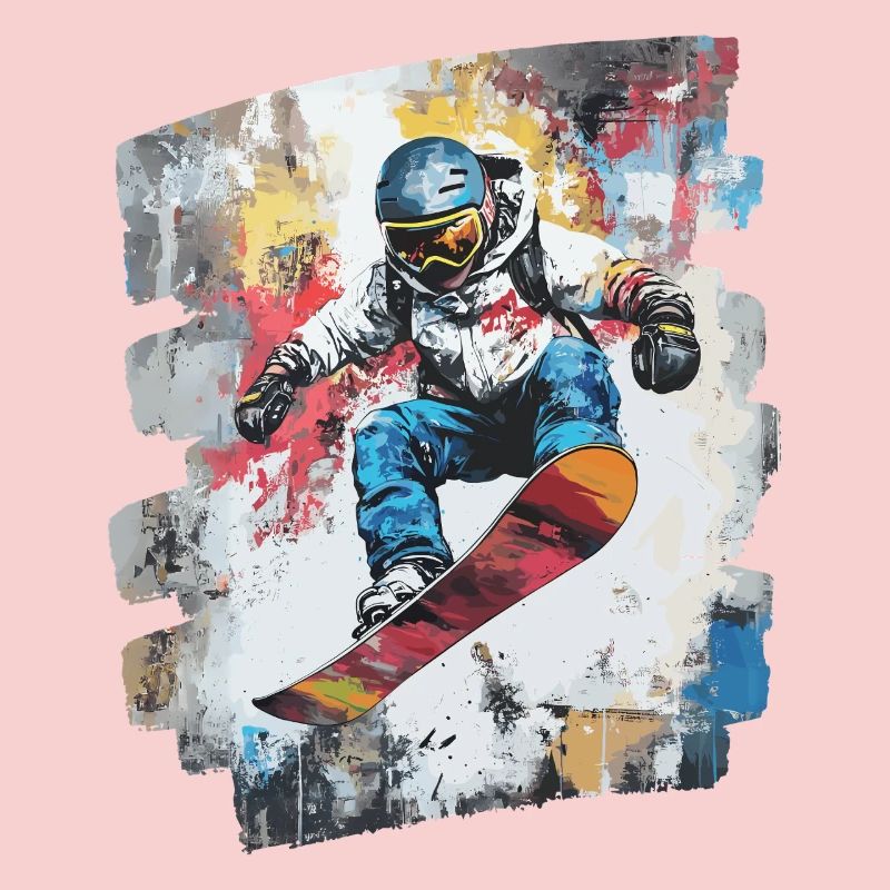 Snowboarder Pulverschnee
