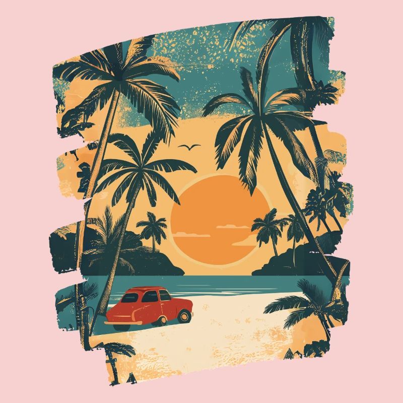 Summer Palm Tree Sunset