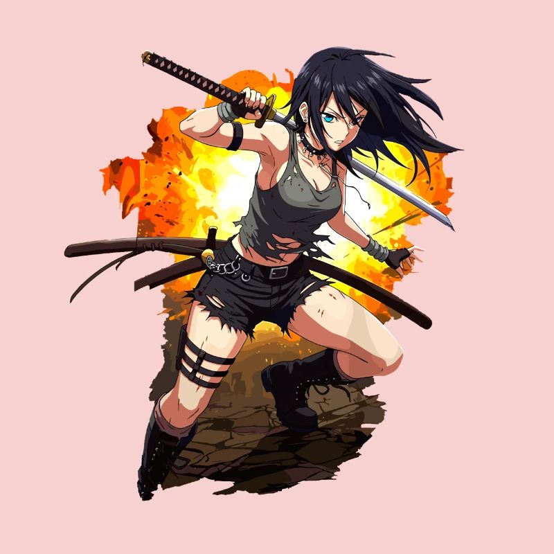 Anime Warrior Action Shot