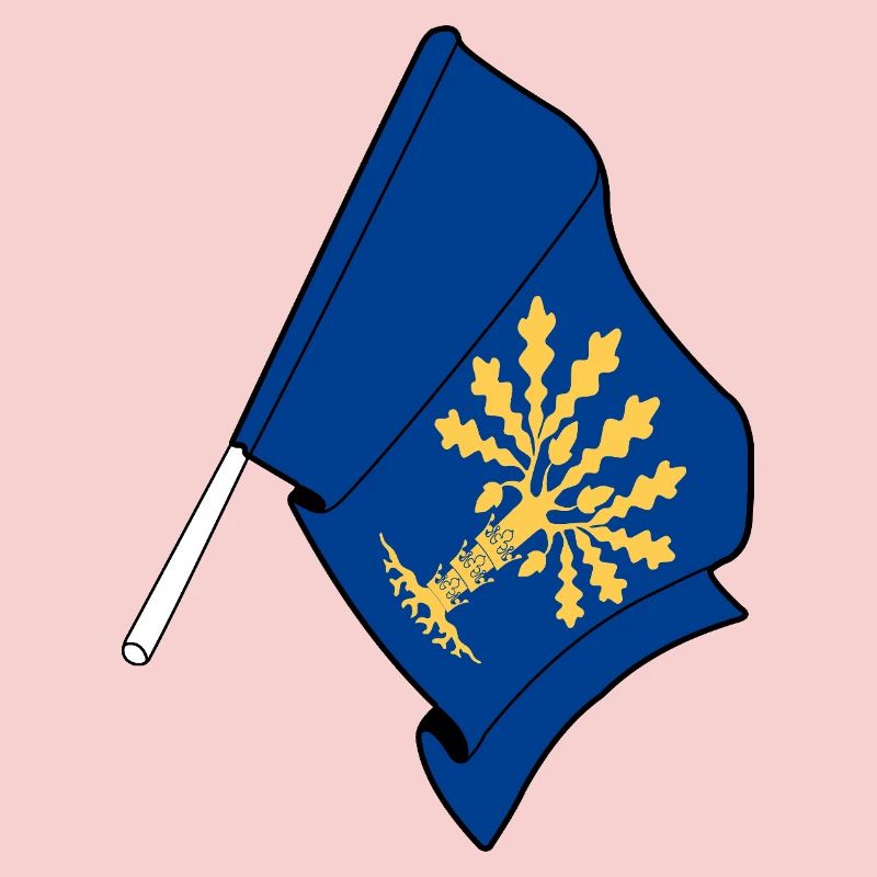 Blekinge, Schweden – Einfacher Flaggenstolz