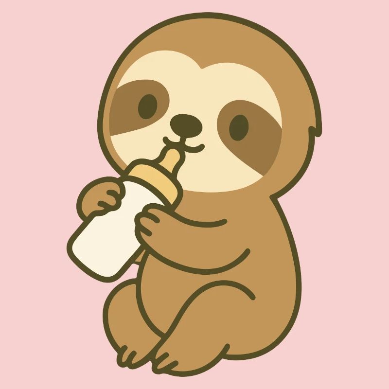 Bottle Time Sloth - Baby Sloth with Bottle