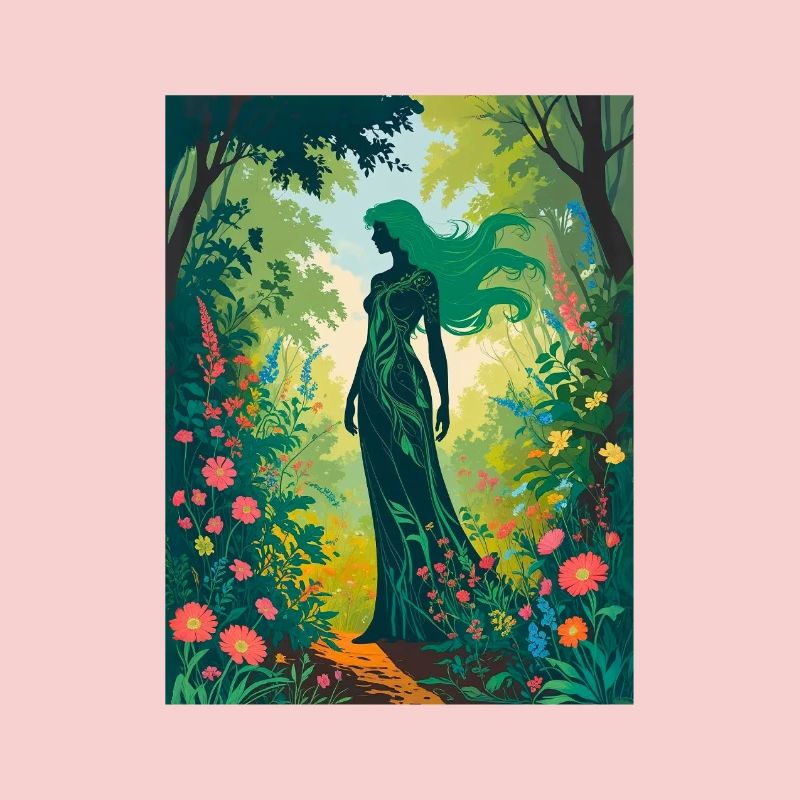 Mère Nature dans la forêt enchantée
