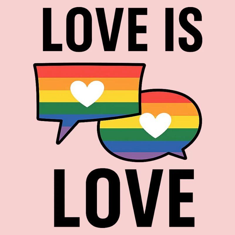 Rainbow Love Speech Bubbles