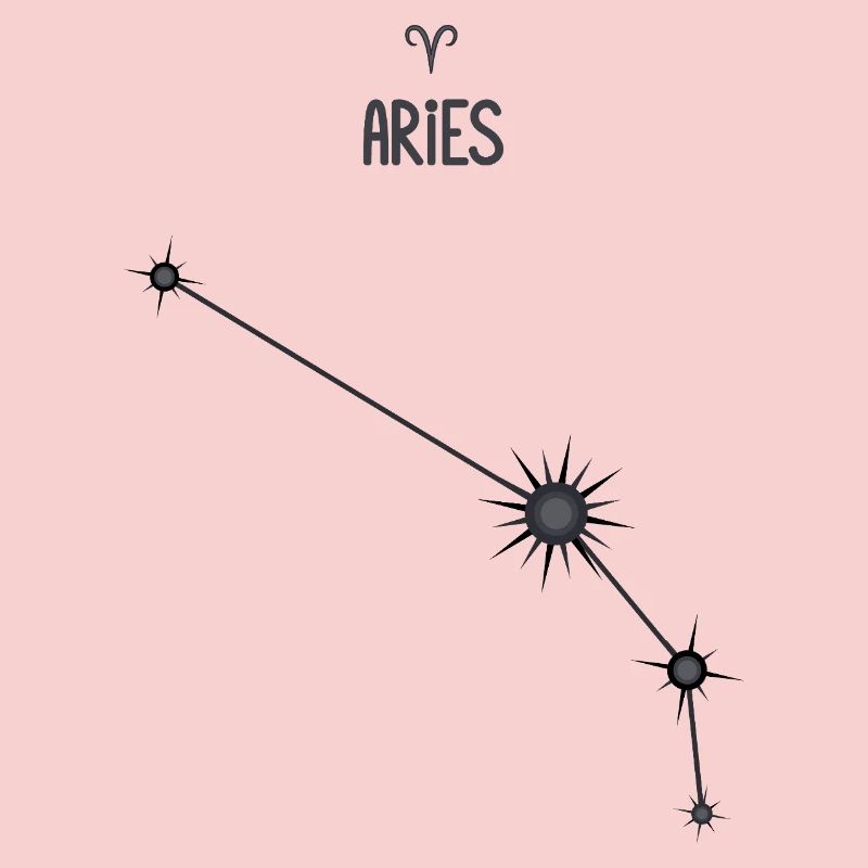 Widder Sternzeichen Sternbild Stern Sternbild Schwarz & Grau