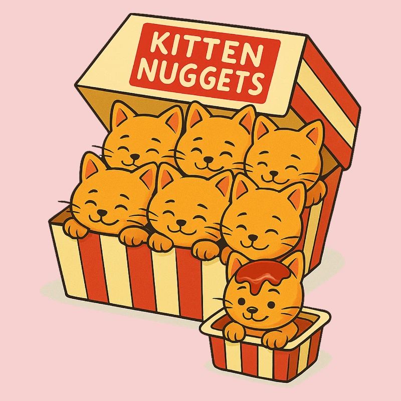 Chaton coloré dans une boîte à jouets