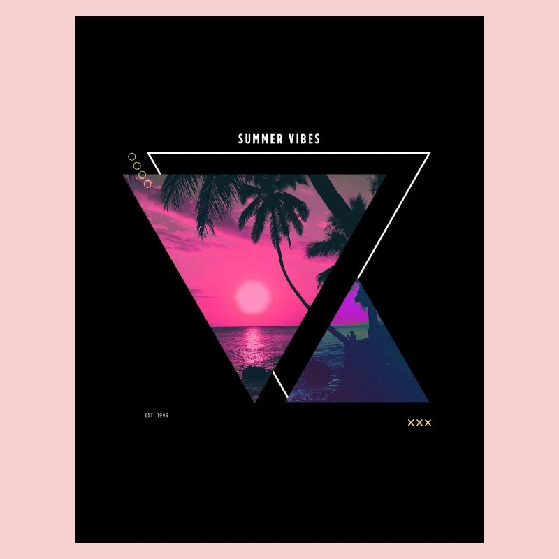 Tropical Sunset Triangle Design